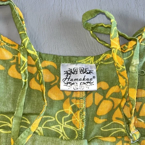 Green and Yellow Floral Maxi Dress - Picture 2 of 2